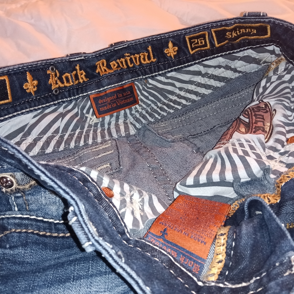 Rock Revival Women's Blue Jeans - Picture 2 of 5